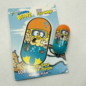 Mighty Beanz 108 Marine Team Deep-Sea 2002 Series 2 Bean & Pro Card